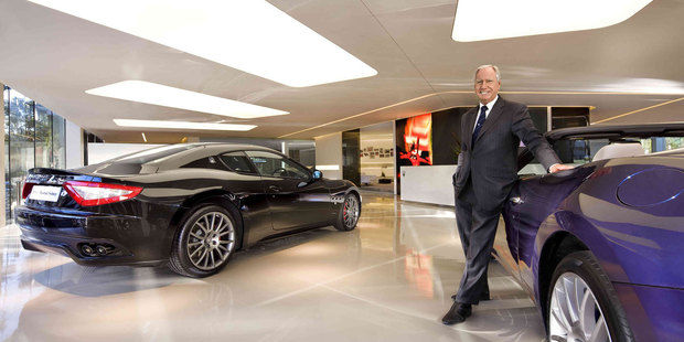 Neville Crichton at Maserati Auckland, which opened in October last year, sells Maserati and Lotus vehicles.
