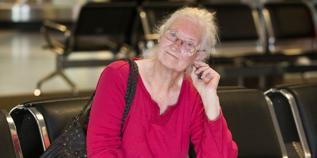 Gillian Rodgers and her suitcase. Photo / Greg Bowker