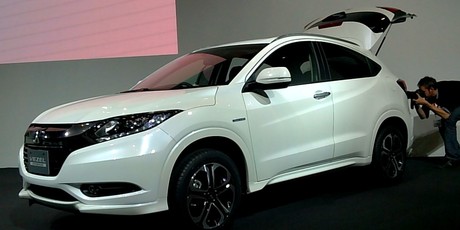 The Honda Vezel on display at the Tokyo Motor show. Photo / Liz Dobson