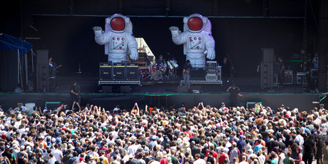 Crowds dance to Primus at the Big Day Out. Photo / Natalie Slade