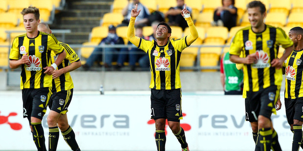 Carlos Hernandez of the Phoenix celebrates his goal. Photo / Getty Images