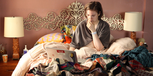 Lena Dunham in 'Girls' which was nominated for a Golden Globe for best comedy series. Photo / AP