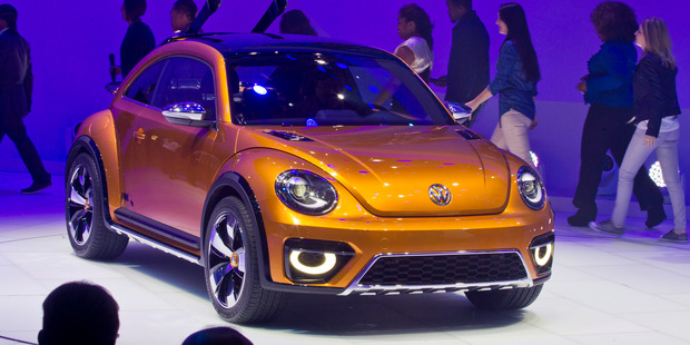 The Volkswagen Beetle Dune concept car is unveiled, Monday, Jan. 13, 2014, at the North American International Auto Show in Detroit. Photo / AP