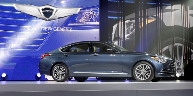 The Hyundai Genesis is unveiled at the North American International Auto Show in Detroit. Photo / AP