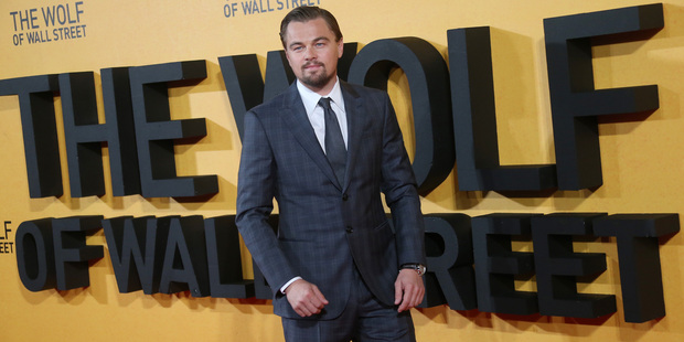Leonardo DiCaprio at the UK Premiere of the movie 'The Wolf Of Wall Street'. Photo / AP