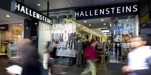 Hallensteins clothing store on Queen St, central Auckland. Photograph by Sarah Ivey