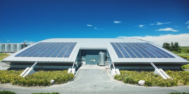 Powersmart Solar's 99kW solar panel installation at Yealands Estate winery in Blenheim.