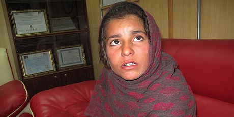 Spozhmai, 10, is pleading for a new home away from the family she claims treated her like a slave. Photo / AFP