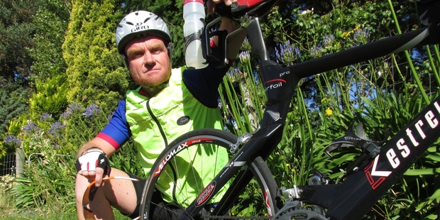 Eight-time ironman Alasdair Slade, who was pushed off his bike and seriously injured in a road-rage attack near Taupo last year, says he'll never be sufficiently healed to tackle a full ironman event again. Photo/Laurilee McMichael