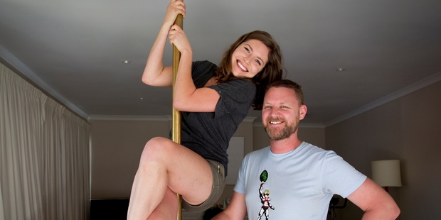 Liz Low and husband Joseph Beckett feel strongly about keeping equality in marriage. Photo / Sarah Ivey