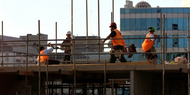 Construction workers could be among those to see a pay rise this year. Photo / Derek Flynn