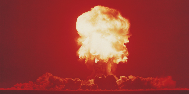 A nuclear bomb test carried out in Nevada in 1957. Photo / Thinkstock