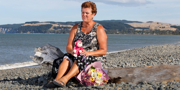 Kay Hamilton at home in Haumaoana after her fox terrier dog was hit by a quad bike and killed over the weekend. Photo / Glenn Taylor