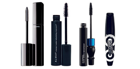 Chanel Sublime de Chanel; Almay Intense i-colour Lengthening mascara; M.A.C False Lashes Waterproof; Rimmel Retro Glam mascara.