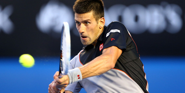 Novak Djokovic advanced to the second round with a straight sets win. Photo / Getty Images