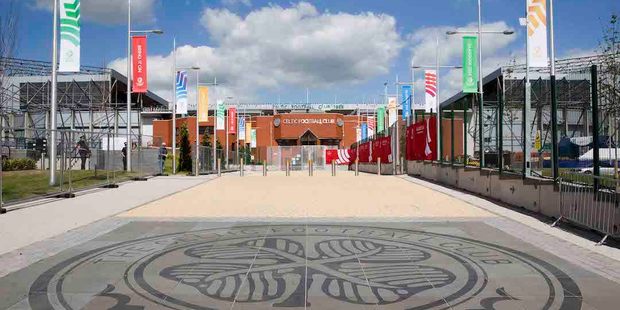 The walk towards the Celtic Football Club grounds which will host the opening ceremony for the XX Commonwealth Games. Photo / Greg Bowker