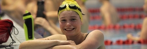 Ruby Adsett, of Napier Aquahawks Swim Club, sees this weekend's East Coast Swimming Championship at Onekawa, Napier, as a stepping stone to bigger things. Photo/Duncan Brown