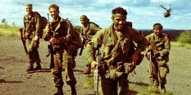 NZSAS troopers returned to Landing Zone Nadzab after a seven-day patrol. Photo
Trevor Sexton / NZSAS Trust Collection