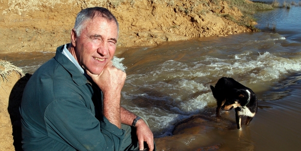 Evan Smeath says this channel he cut in a Hikurangi Swamp stopbank did not affect other farmers - but some down stream disagree.Photo/Tania Newman