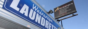 HIT: Thieves targeted the coin boxes at Wairarapa Laundrette.