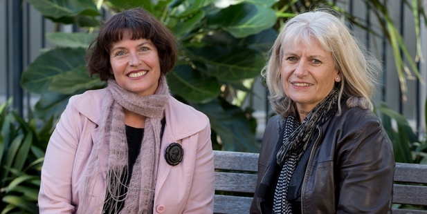 Deborah Mackenzie (left) and Ruth Herbert want to rationalise the 774 separate family violence services the Government finances. Photo / Brett Phibbs