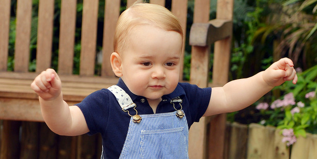 Prince George walks during a visit to the Natural History Museum. Photo / AP / John Stillwell