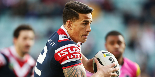 The Roosters' Sonny Bill Williams in action against the Penrith Panthers in Sydney. Photo / Getty Images