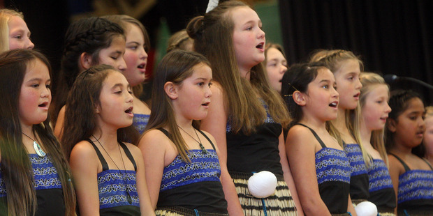 Kapa haka is bringing te reo Maori back to children. Pictured is the Lake Rerewhakaaitu School group at the Reporoa Cluster Cultural Festival last month. Photo/Ben Fraser