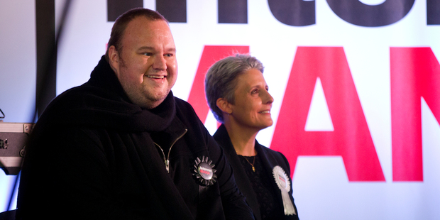 The party may be feeding off Dotcom's millions, but money cannot buy the kind of raw energy that pervaded the room, writes Armstrong. Photo / Sarah Ivey