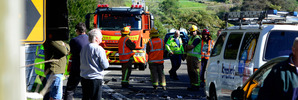 One person has died in a three-car crash on State Highway 2 between Katikati and Te Puna today. PHOTO/GEORGE NOVAK