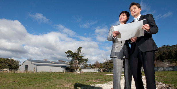 ON THE FARM: Rotorua tourism operator Stanley Park (left) and project manager Tim Kim have started stage one of the brand new New Zealand Heritage Farm on Fairy Springs Rd. Photo/Ben Fraser