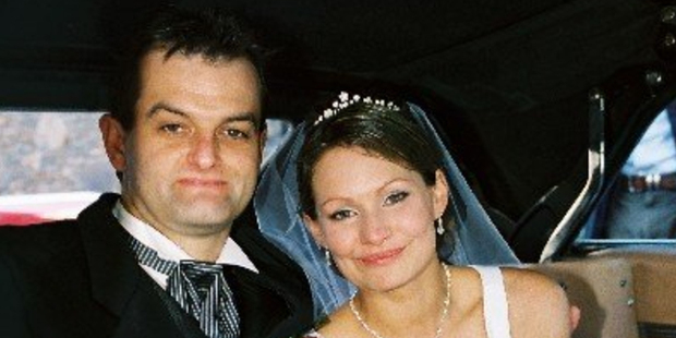 Paul Weeks and Danica Weeks on their wedding day.