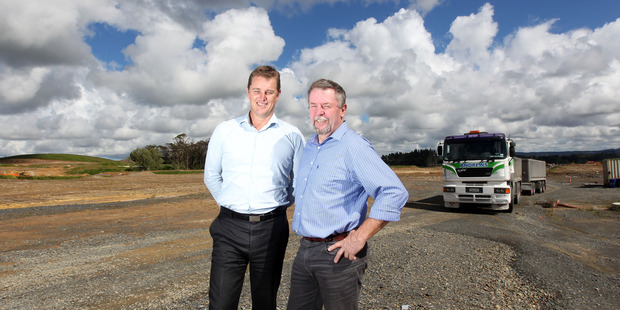 NZRPG chairman Mark Gunton (right) and Campbell Barbour general manager (commercial) pictured at the huge Westgate development in West Auckland. Photo / Chris Gorman