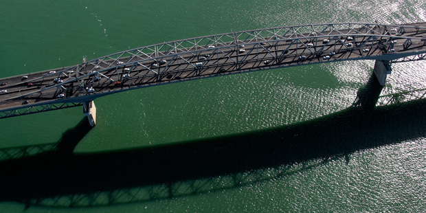 The Auckland Harbour Bridge, currently the only way to cross the water. Photo / Brett Phibbs