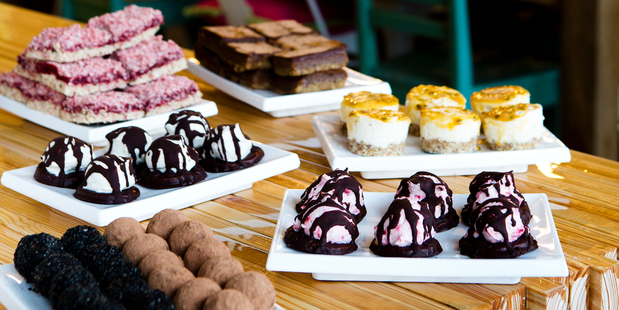 Cane sugar, dairy and wheat flour free sweet treats from Little Bird Unbakery. Picture / Babiche Martens