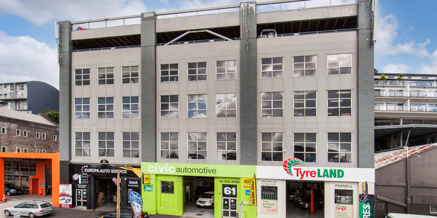 The six-level building at 59 The Strand (left) includes three levels of office suites.