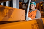 Dennis Tapusoa displays his forklift skills while on the job for Kelcold Freezers at Progressive Meats in Hastings. Photo/Glenn Taylor Dennis Tapusoa displays his forklift skills while on the job for Kelcold Freezers at Progressive Meats in Hastings. Photo/Glenn Taylor