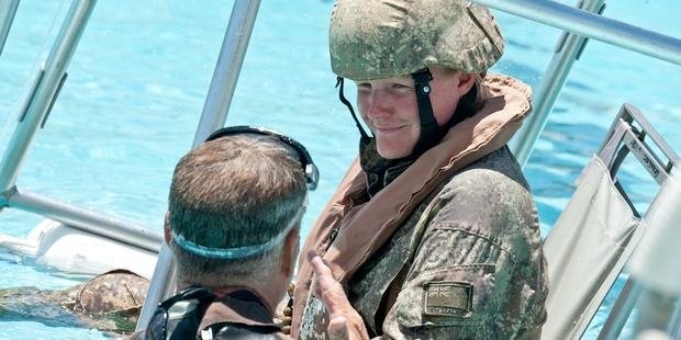 Melissa Hogan taking part in Exercise Rim of the Pacific. Photo/Supplied