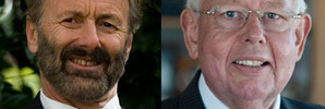 MPs Cam Calder, left, and John Hayes are among several MPs making their farewell speeches in Parliament today.