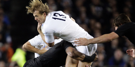 Aurelien Rougerie in action during the 2011 Rugby World Cup final. Photo / Sarah Ivey