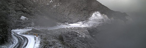 Snow on the Rimutaka Hills this morning. Photo / Metservice