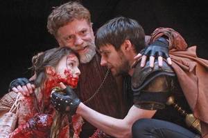 A scene from the Shakespearean tale Titus Andronicus.