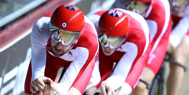 Bradley Wiggins trains ahead of the Commonwealth Games. Photo / Getty Images
