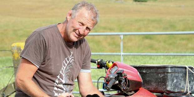 John Bird and dog Tom have a breather after another hectic day at the farm. PHOTO/SUPPLIED