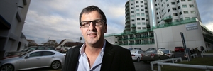 PARKING SOLUTION: Campaigning councillor Rick Curach at the Harington St carpark, the area long mooted as the site for a new downtown carpark building.PHOTO/JOHN BORREN