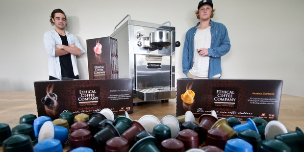 Honest Coffee Company's Jayden Klinac (left) and Josh Cole.