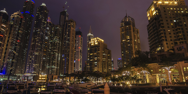 The Dubai Marina by night. Photo / Thinkstock