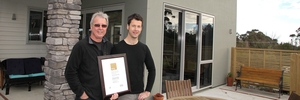 HEAD DOWN: Jamie O'Leary (left), with his son Anthony, said their "numerous" gold awards were a result of a lifetime of "head down, ass up" work.PHOTO/BEVAN CONLEY