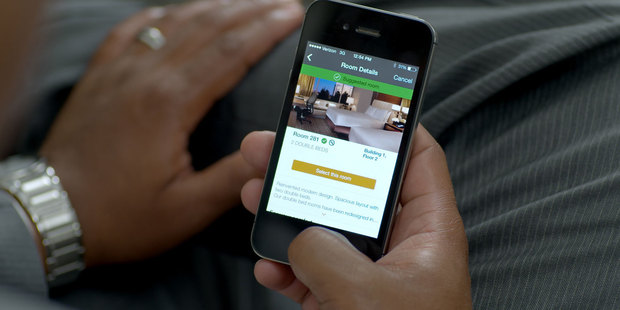 Hilton Worldwide hotel guests will eventually be able to unlock their doors using smartphones, allowing them to skip the check-in counter entirely. Photo / (c) 2014 Hilton Worldwide