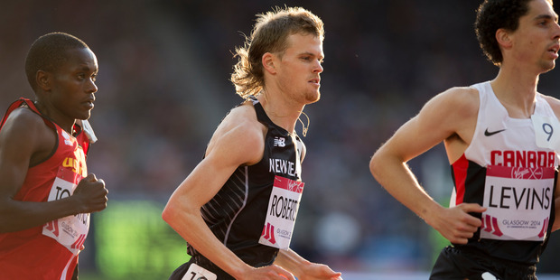 Jake Robertson was fuming after the 10,000m final yesterday. Photo / Greg Bowker
